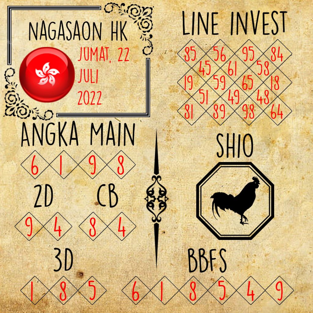 Prediksi HK Nagasaon Jumat 22 Juli 2022